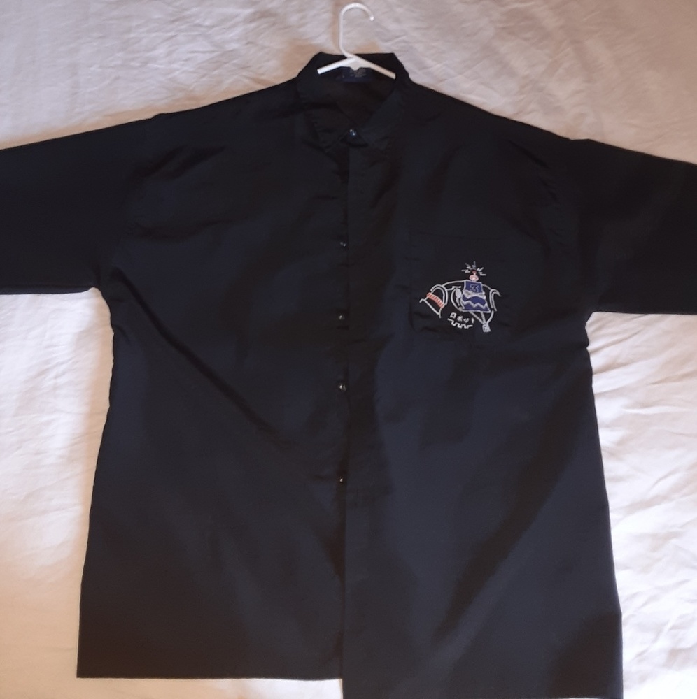 Designer Black Button Down